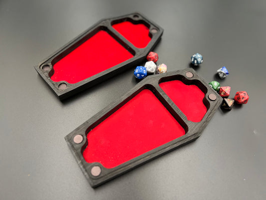 Coffin Dice Vault and Rolling Tray